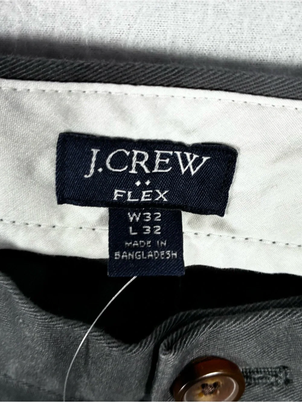 J.Crew Flex Slim NWT Men’s Gray Chino Pants size: 32x32
